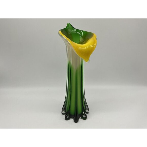 Jack In The Pulpit Calla Lily Vase 11.5 Inches Tall By Pier 1 Imports Vintage - Picture 8 of 16